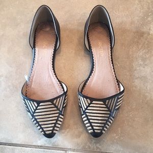 Gold and Black flats